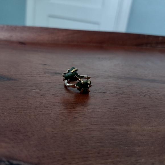 Vintage Sarah Coventry Twin Jades Ring - Picture 10 of 15